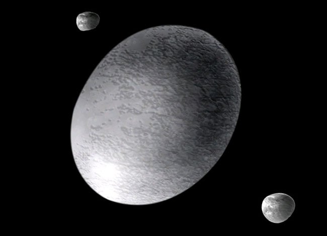 Ilustración del aspecto que podría tener Haumea